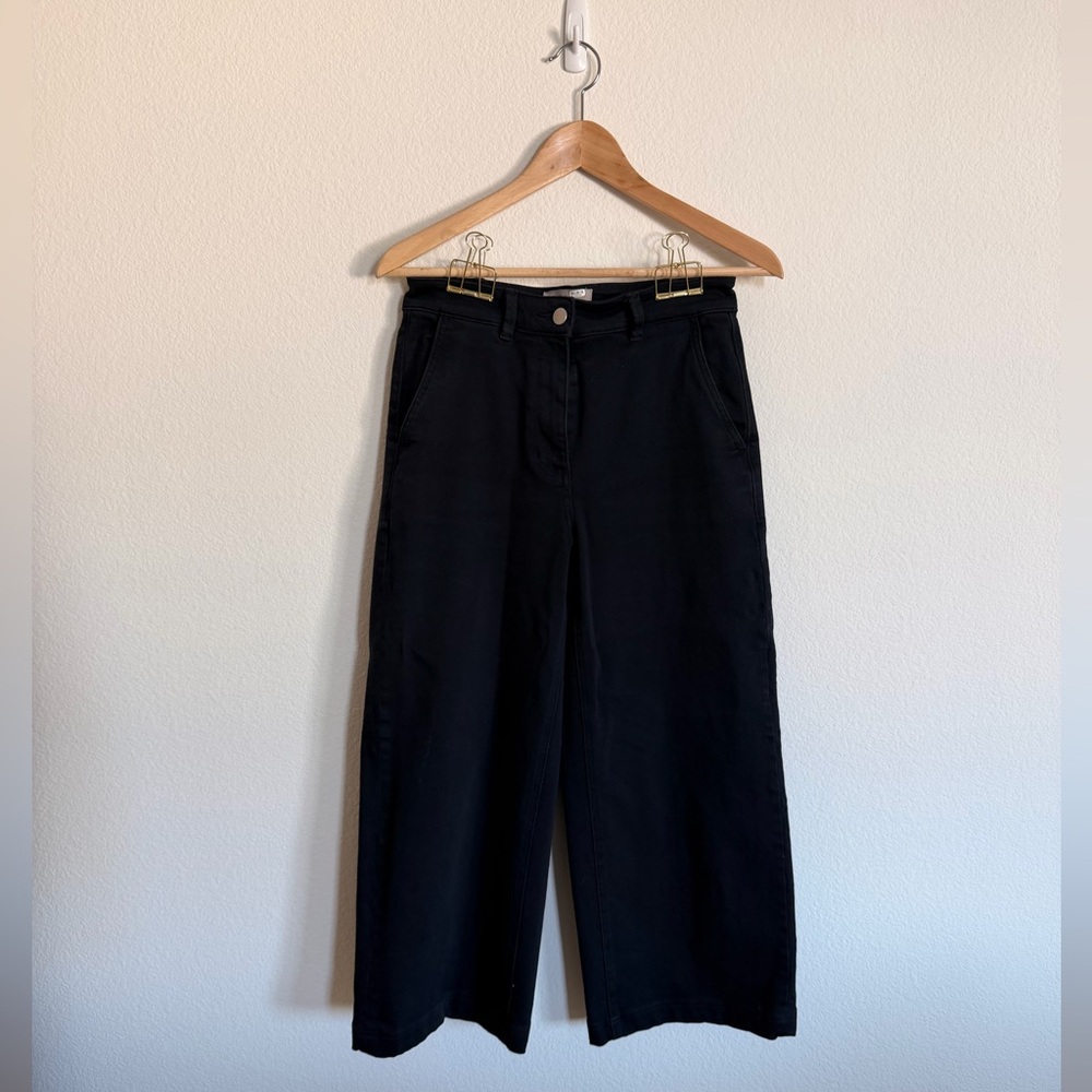 Everlane Navy Blue Wide-Leg Crop Pants